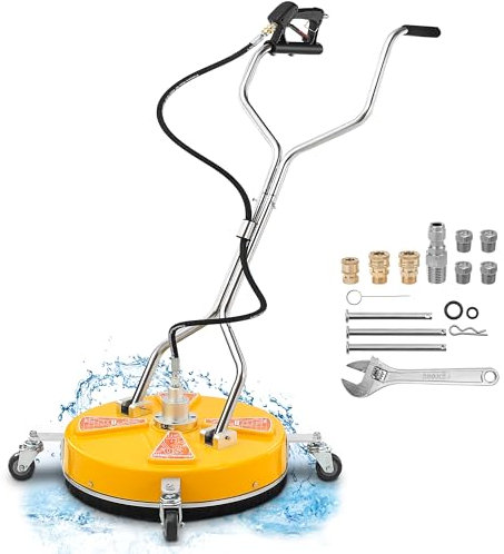 Tool Daily Nettoyeur de Surface pour Nettoyeur Haute Pression 50,8 cm - Double Poignée - 4 Roues - pour Allées, Trottoirs, Terrasses et Patios - 310 Bar