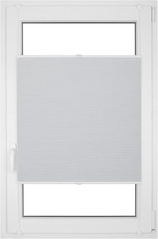 RENA Wabenplissee Thermo Plissee ohne Bohren Verdunklungsplissee Blickdicht Fenster Balkonfenster Balkontür Verdunkelung Sonnenschutz Innen Sichtschutz Hitzeschutz Weiß 80x160 cm