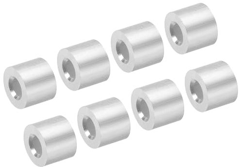 PATIKIL 1/6/4mm Filo Fune Fermo Manicotto 20 Pacco Alluminio Crimpatura Anello Manicotto per Filo Fune e Cavo Ghiera Argento