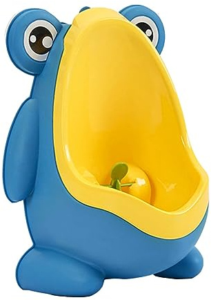 Cartoon Kinderurinal für Jungen, Wandmontiert, Blaues PP Modell | Froschdesign, Platzsparende Montage für Badezimmer, Kinderfreundlich, Praktisch und Leicht zu Nutzen