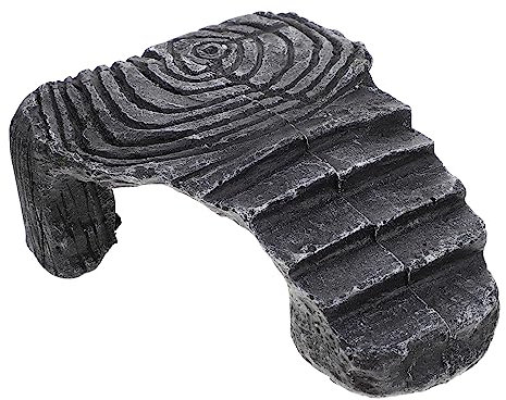 Milisten Turtle Basking Platform Aus Kunstharz Tortoise Habitat Zubehör Für Schildkröten Amphibien Reptilien Dreieckige Sonnenbadeplattform Mit Realistischen Details Langlebig Sicher