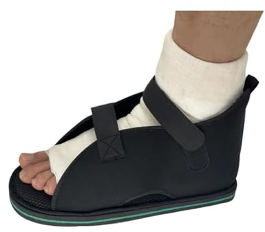 Zapato de yeso, soporte para fracturas de pie, bota de yeso de yeso con punta abierta, zapatos para arreglos quirúrgicos con dedo del pie en valgo para articulaciones de tobillo estables,Length 27cm