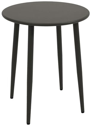 DEGAMO Bistrotisch Gartentisch Denver 60cm rund, Metall/Stahl anthrazit, Indoor und Outdoor