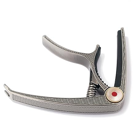 SHOWERORO Clamp Key Kapodaster Für Akustik Und E-gitarre Kleiner Verstellbarer Gitarren Capo Aus Schwarzem Nickelmateral Schnelle Tonartwechsel Ohne Verstimmen Geeignet Für 6-saitige Gitarren