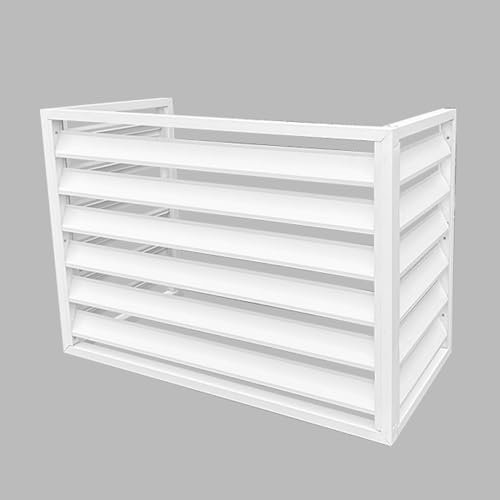 Panneaux de clôture d'extérieur blancs avec piquets métalliques à 3 panneaux pour piscine et climatiseur, clôture autoportante pour poubelle de jardin et cour