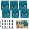 6 Packs Wall Mount Tool Holder for Makita 18V 14.4V Drill Tools & Power Multitool, Machine Holder Tool Storage, Hanger for Drill Tools with Screws (Blue)