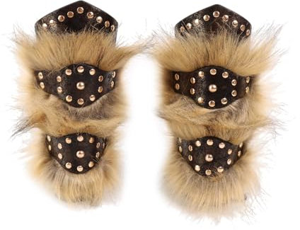 NIHENHAO Nieten-Handgelenkschoner, Zubehör, PU-Leder, Handgelenkmanschette mit Nieten, verstellbare Armbänder für Motorradfahren