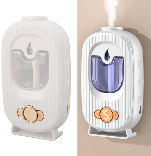 NSXAYIWE Automatischer Lufterfrischer-Sprühspender, Wandmontage, 5 Gänge, automatischer Sprüh-Lufterfrischer, elektrisches Sprüh-Aromatherapie-Gerät für Hotelgewerberäume