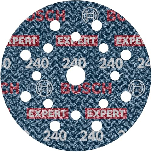 Bosch 50x Disque abrasif sur film EXPERT O780 | pour Bois dur, Peinture sur bois, Grain 240, Professional Accessoire Ponceuse excentrique