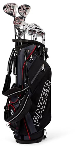 Fazer CTRX - Juego de palos de golf con bolsa de soporte, conductor, madera de Fairway, híbrido, hierros de gran tamaño 6-SW, putter de mazo, agarres para todo tipo de clima, bolsa de transporte de