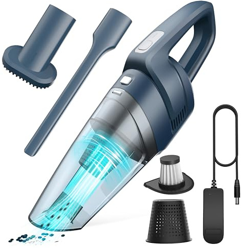 Hangorize Aspirateur Voiture - Aspirateur de Table 120W, Aspirateur à Main 2200mAh avec Sèche Filtre HEPA, Aspirateur sans Fil pour Maison Voiture Bureau Table Canapé