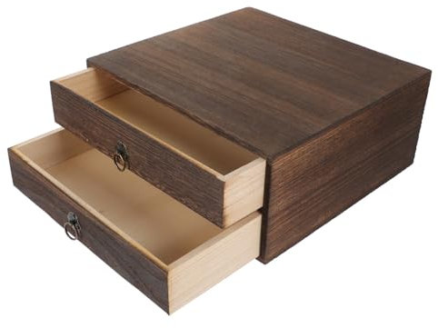 Holibanna Boîte De Rangement Bois Multicouche Structure à Tiroir Conteneur Pour Articles Divers