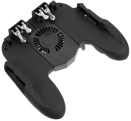 DIYEAH Adjustable Game Trigger Mobile Game Controller Six-Finger Linkage Design Anti-Slip ABS Grip for Cell Phone Gaming