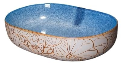 Lavabos de tocador Lavabo de cerámica retro sobre encimera for baño apartamento pequeño (lavabo individual)