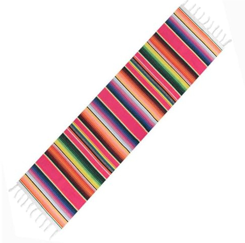 Runner da Tavola Messicano,Decorazione per Feste e Matrimoni Messicani,Picnic All'aperto,Tavolo da Pranzo Tovaglie a Strisce Messicane Tessuta a Mano