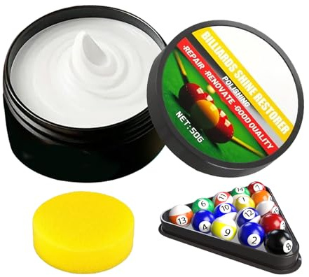Billiard Ball Cleaner - 50 g poolbollkondition, rengöring av vaxglans för biljardbollar | För avlägsnande av dammtät smuts utomhus sport för kvinnor män yrkesverksamma | Restores sportbollar glänsande