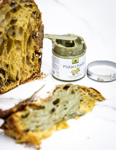 Panettone Artigianale Millebolle® 1Kg Petito Pastry, Lievitazione Naturale 48 con Lievito Madre, Alveolatura Grande e Morbida, Ingredienti Selezionati (Pistacchio)