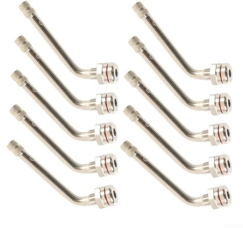 10er-Pack TR545D 60-Grad-Ventilverlängerungen für LKW-Reifen an Aluminiumfelgen (22,5 Zoll und 24,5 Zoll), entwickelt für zuverlässiges Reifenbefüllen.