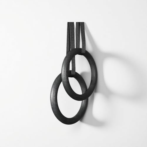 RISINGFIT 1 Paar Gymnastik-Ringe Durchmesser 28 mm Gymnastik-Ringe Olympische Ringe für Muskeltraining Crossfit-Training Hochziehen, Nouveaux Type-Anneaux en ABS