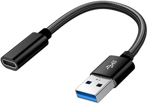 MZHOU 10 Gbps Adaptador USB a Tipo C Cable OTG C Macho a USB 3.2 Hembra | Soporta carga rápida de 3A / Función OTG, Compatible con Smartphones, Portátiles e iPad Tipo-C (15 cm)