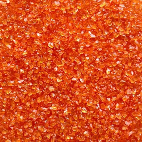 Eurosand GLASNUGGETS 2-4mm. 5 kg. Kleine Glassteine 5000 g in ORANGE -70