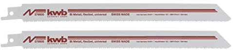 KWB 49579500 - Pack de 2 hojas para sierra de sable (media, 228 mm, bimetalica, SB)