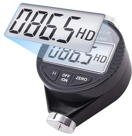 Shore D Hardness Tester Meter Portable 0-100HD Digital Durometer D for Rubber, Tire, Plastic, Thermal Plastic, Flooring, Bowling Ball with Large LCD Display