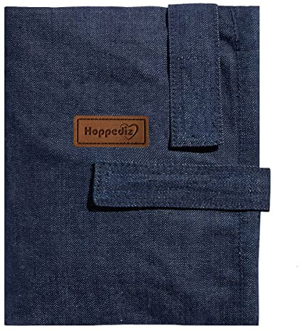 Hoppediz Wickelmax Wickelunterlage für unterwegs, Dark Denim | Mobile Wickelunterlage, 2 Wechselauflagen, praktische Fächer