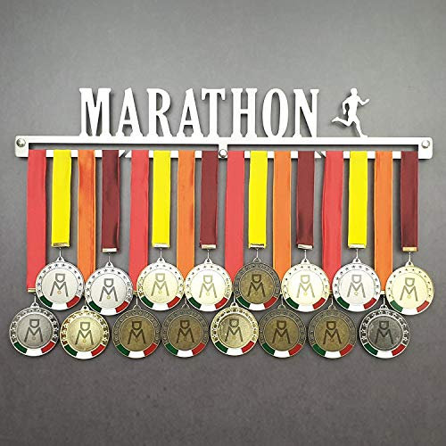 MEDALdisplay Marathon - Medaillen Aufhänger Mann - Wandhalterung für Sportmedaillen Running, Runner, Läufer - Medaillenhalter - Sport Medal Hanger (M 750 mm x 115 mm x 3 mm)