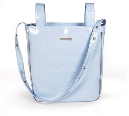 Pasito A Pasito - Bolsa Panera Charol Azul Tweed Baby (Tw)