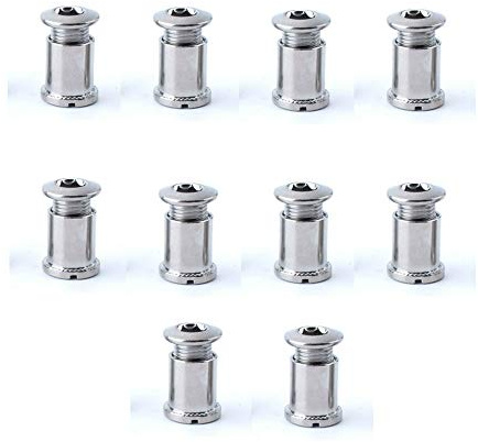 Neuocean 10pcs Fahrradkurbel Befestigungsschrauben, Aluminiumlegierung Kurbelgarnitur mit Schraube und Mutter für Mountain Road Fahrrad (18mm)