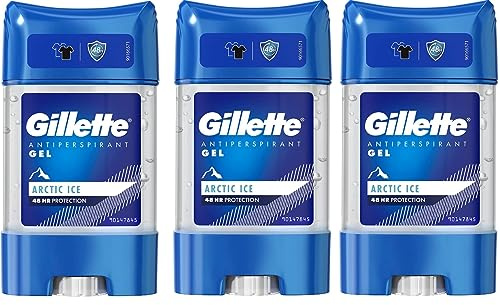Gillette Endurance Lot de 3 gels anti-transpirants transparents 70 ml – Arctic Ice