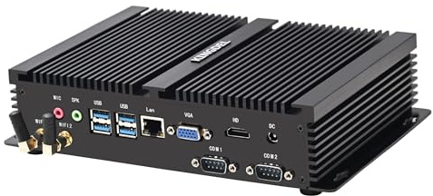 KINGDEL Mini PC i7 8.TH generación CPU CPU 32GB RAM 512GB SSD 4xUSB 3.0 HD Puerto VGA 2xCOM RS232 WiFi Caja Metálica