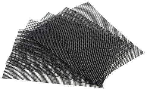 5 Stück Blumentopf Mesh Pad Schwarz 30 x 20 cm Quadrat Kunststoff Bonsai Bottom Drainage Gitter Untersetzer Loch Matte für Verhindern Boden Verlust