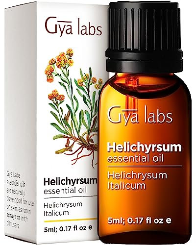 Gya Labs Ätherisches Helichrysum Öl für Haut - 100% Reines Natürliches Helichrysum-Öl für Diffusor, Zum Selbermachen, zur Selbstpflege, Aromatherapie, Kerzenherstellung - Süßer, Erdiger Duft (5 ml)