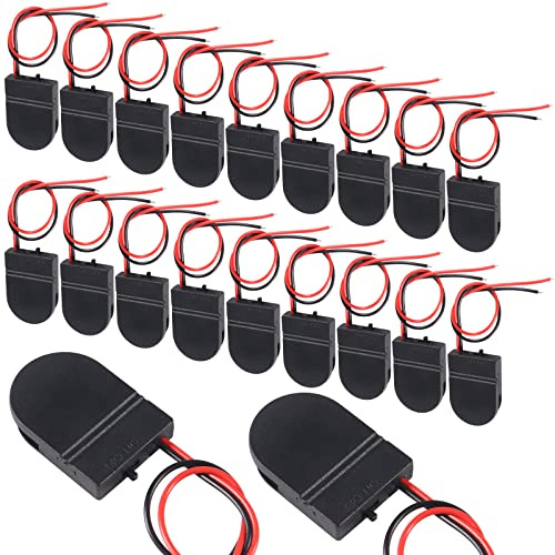 20 STÜCKE CR2032 Batteriehalter Knopfzelle Batteriehalter Fall CR2032 Batteriehalter 1 x 3V CR2032 Knopfzelle Batteriehalter mit Drahtleitungen