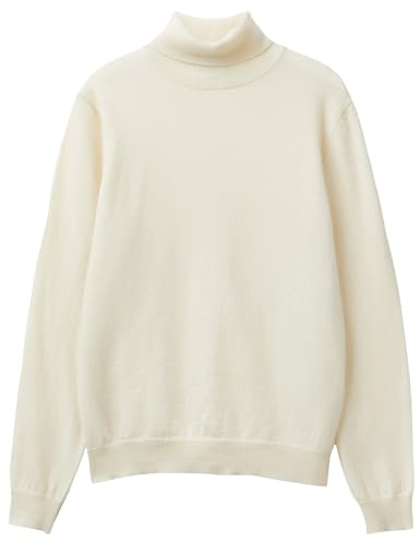 United Colors of Benetton Camiseta Ciclista M/L 1002d2348 Suéter, Blanco Crema 000, M para Mujer