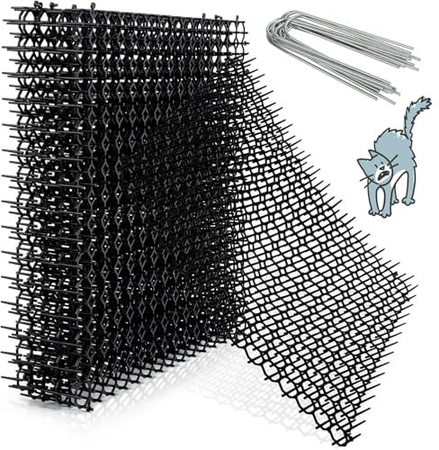 8 Pezzi 39cm*29cm Tappetino Anti Gatto con 8 Gambe da giardino, Tappetino Repellente per Gatti Tappetini Deterrenti per Animali per Giardino Recinzione