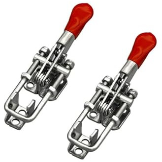 2pcs Toggle Latch Clamp 304 Stainless, Adjustable Latch, Smoker Clamps Heavy Duty Latches,Stainless Steel Self Locking U Shaped Buckle Latch Type Quick Clip,Capacity 400LBs -40323
