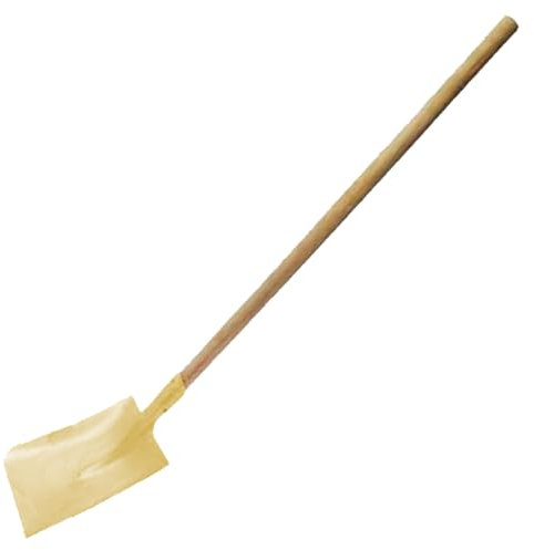 WEDO Pelle carrée anti-étincelle avec lame droite, pelle de transfert, manche en bois de 144,8 cm de long, pelle à creuser de sécurité, aluminium bronze, norme DIN, certificat BAM et FM