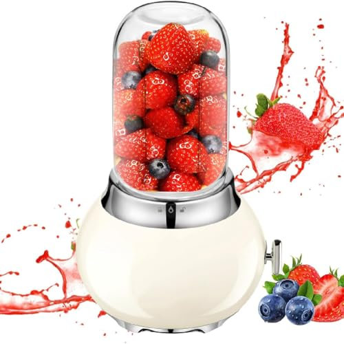 Frullatore, frullatore portatile, frullatore elettrico con contenitore da 14 Oz (400 Ml) in vetro borosilicato, spremiagrumi da 400 ml, frappè, frutta e verdura