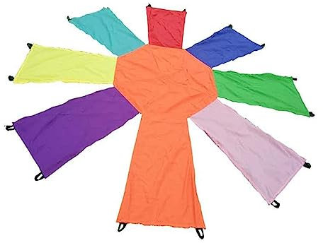 Abaodam Junge Mädchen Outdoor Spielzeug Regenbogenschirm Koordinationstraining Schulspielzeug Strapazierfähiges Nylon Gartenspielgerät Für Drinnen Und Draußen