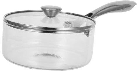 ELAYARD Glastopf Mit Deckel Aus Borosilikatglas Und Edelstahlgriff Für Kochen Elektroherd Zum Zubereiten Von Suppen Und Tee Hochwertiges Kochgeschirr Für Küche Und Urlaub