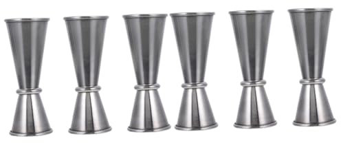 GLEAVI 2 Set Misurino Cocktail Acciaio Inossidabile Misuratore estremità per Barman E Appassionati Cocktail Strumento Professionale per Miscelazione E Servizio Bevande 3 Pezzi * 2