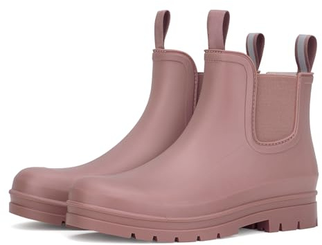 YOLIS Botas de Agua Mujer Zapatos de Lluvia Impermeables Antideslizante Wellington Boots Mujer Ligero Rain Botines