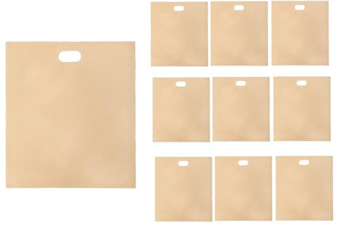 Cpolebev Reusable Toaster Bags Non-Stick Toasted Sandwich Bags, Plastic Bag for Sandwiches Easy to Open, Toastie Bags 10Pcs B
