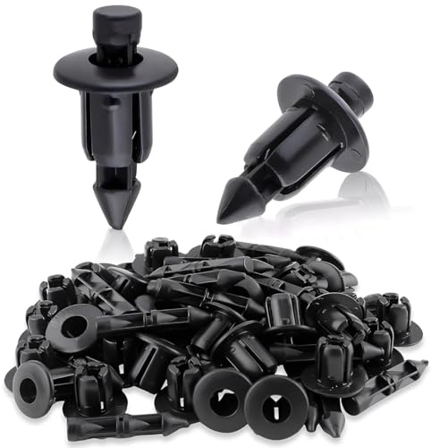 KIRZAX 100 Piezas Clips de plástico Remache Moto, remaches plastico coche, remaches de plastico, Clips de Retención Tipo Empuje, Rivet Trim Clamp para Kawasaki Suzuki Yamaha