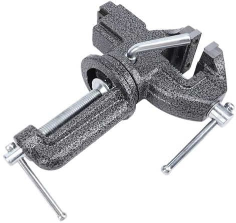 Sargento de banco Tornillo de banco universal for el hogar, con base giratoria 360 grados, for carpintería, color negro