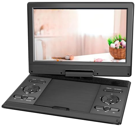 MKHQST 12,1-Zoll-Breitbild-DVD-Player LCD-Bildschirm Home Car TV DVD-Player Tragbarer VCD-CD-MP3-Viewer,DVD Player für Fernseher