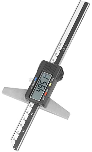 LiebeWH Herramienta de Medición de Calibre de Profundidad Digital de Alta Precisión para Carpintería Metálica de Acero Inoxidable de 0-150 Mm y 0,01 Mm